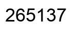 Number 265137 black image