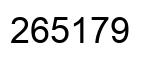 Number 265179 black image