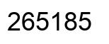 Number 265185 black image