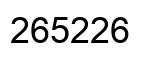 Number 265226 black image