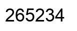 Number 265234 black image