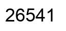 Number 26541 black image
