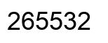 Number 265532 black image