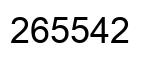 Number 265542 black image