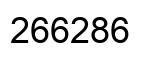 Number 266286 black image