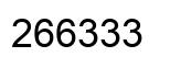 Number 266333 black image