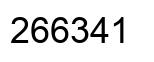 Number 266341 black image