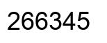 Number 266345 black image