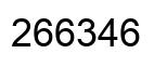 Number 266346 black image