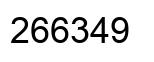 Number 266349 black image