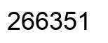 Number 266351 black image