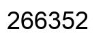 Number 266352 black image