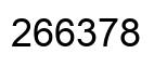 Number 266378 black image