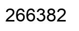 Number 266382 black image