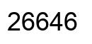 Number 26646 black image