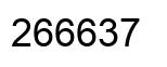 Number 266637 black image