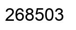 Number 268503 black image
