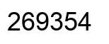 Number 269354 black image