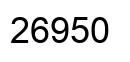Number 26950 black image