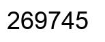 Number 269745 black image