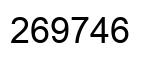 Number 269746 black image