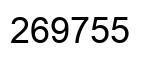 Number 269755 black image