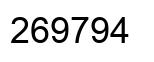 Number 269794 black image