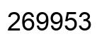 Number 269953 black image