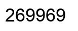 Number 269969 black image