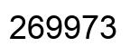 Number 269973 black image