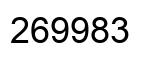 Number 269983 black image