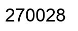 Number 270028 black image
