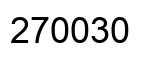 Number 270030 black image