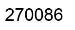 Number 270086 black image