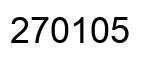 Number 270105 black image