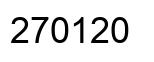 Number 270120 black image
