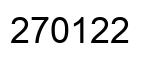 Number 270122 black image