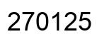 Number 270125 black image
