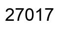 Number 27017 black image