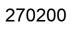 Number 270200 black image