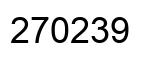 Number 270239 black image