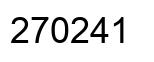 Number 270241 black image