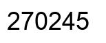 Number 270245 black image