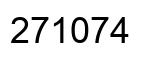 Number 271074 black image