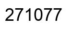 Number 271077 black image