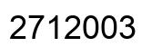 Número 2712003 imagen negro