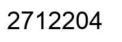 Number 2712204 black image