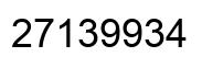 Number 27139934 black image
