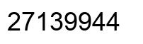 Number 27139944 black image