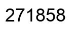 Number 271858 black image